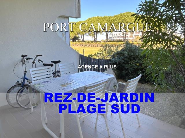 STUDIO REZ DE JARDIN PLAGE SUD DIRECT MER