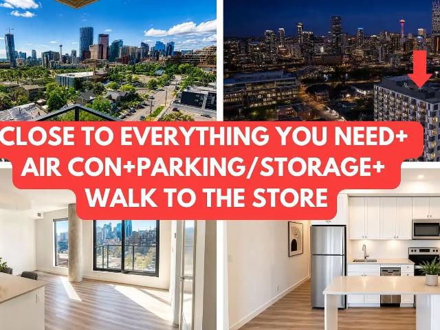 Stunning 2 Bed + 2 Bath | 11th Floor Downtown Views | A/C | Underground Parking