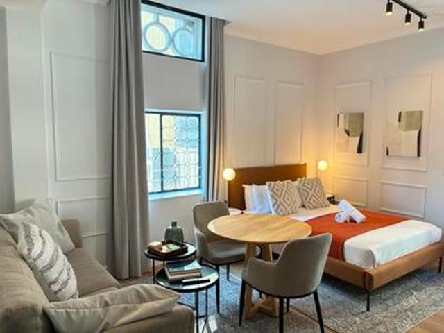 stylish furnished studio in the hear.