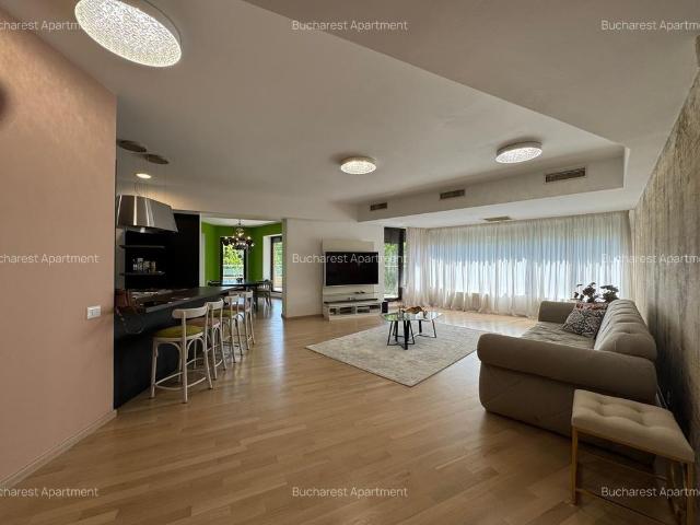 Stylish 4 bedroom apartment/200 sqm/terrace/sauna/Nordului Herastrau