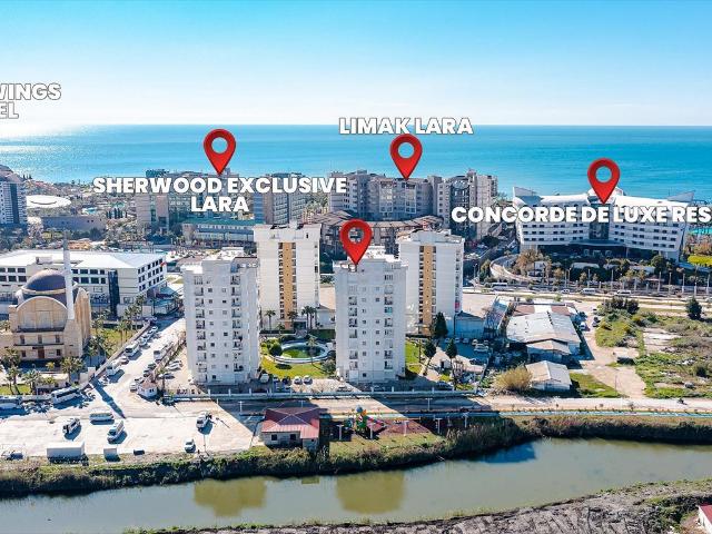 Stylowy 2 pokojowy apartament z basenem w Kundu Antalya