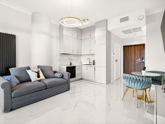 Stylowa kawalerka z balkonem w Hanza Tower Szczecin, Centrum