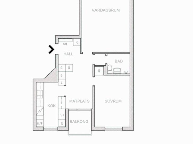 Styrmansgatan 51 B, våning 2