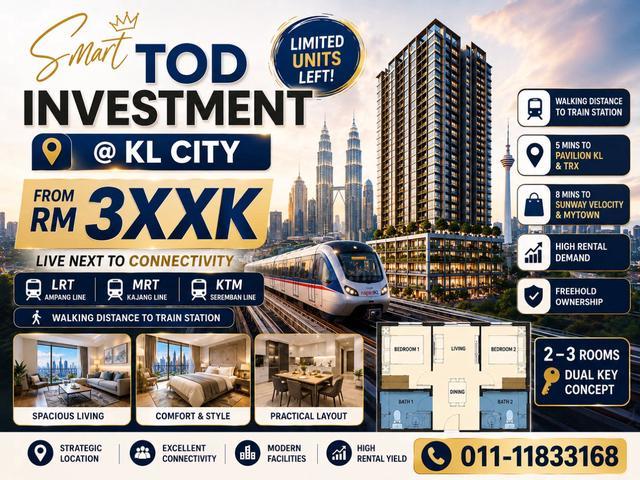 Sungai Besi Direct LRT MRT2 BedroomIdeal For Investment