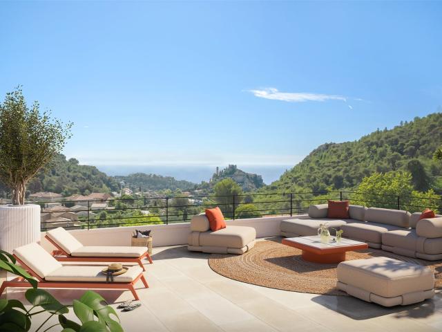 Sunlit South‑East Living with Rooftop Views Over Èze and the. 88m² Eze