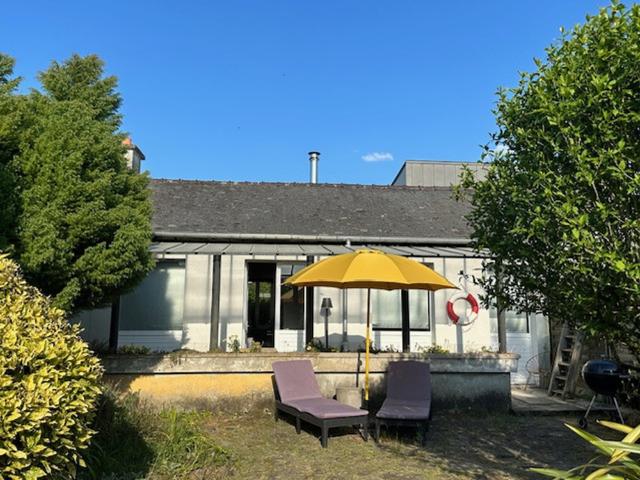 sunny wooden house in Brittany