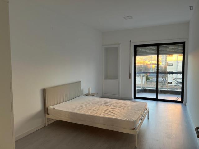 Sunny bedroom near the city center