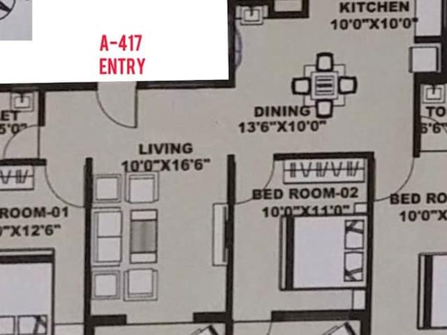 Sunshine Apartments 3 Bedroom 1200 Sq. Ft. Apartment in Vilankurichi Coimbatore Listing ID: #9794