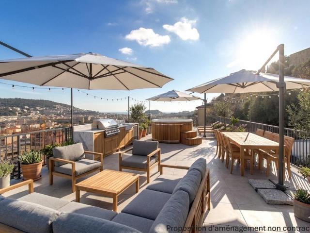 Sublime penthouse de 4 pièces à Nice Cimiez avec vue panoramique