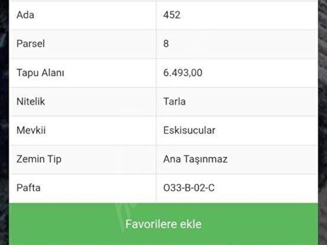 SUCULAR MAHALLESİNDE 6,5 DÖNÜM ÜZÜM BAĞI SATILIKTIR