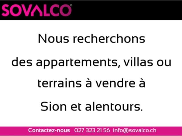 Suche nach Wohnungen, Villen oder Grundstücken zum Verkauf in Sion und Umgebung
