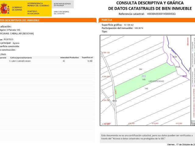 SUELO RÚSTICO EN VENTA EN CABALLAR
