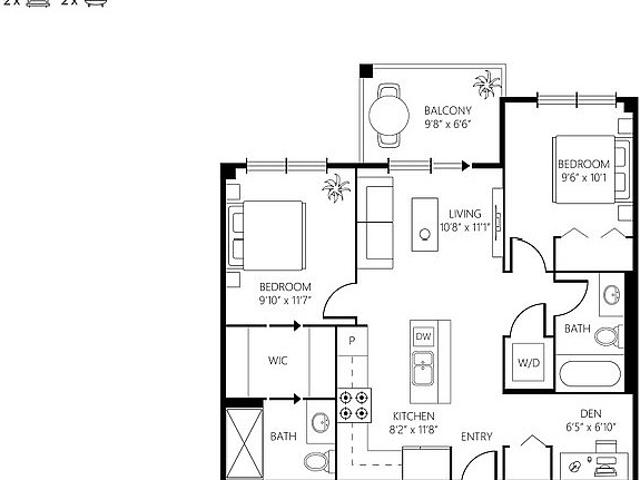 Suite A 2.5 Bed/2 Bath