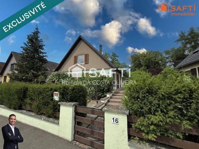 Superbe maison de 124m² habitables disposant de 5 chambres, un sous sol, le tout est implanté sur 4,33 ares !