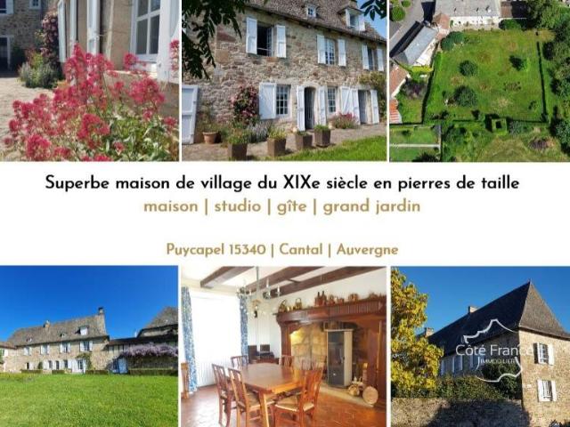 Superbe maison de village 276 m2 en pierres avec studio. g