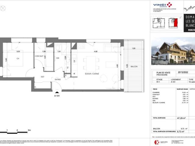 Superbe appartement neuf 1 chambres et coin nuit au centre de Morzine
