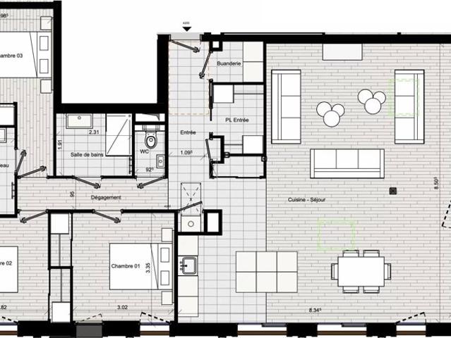 Superbe appartement neuf 4 pièces avec balcon à Morillon