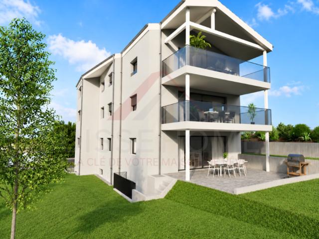 Superbe appartement neuf de 4.5 pièces sous les combles avec grand balcon plein sud à Farvagny le Grand