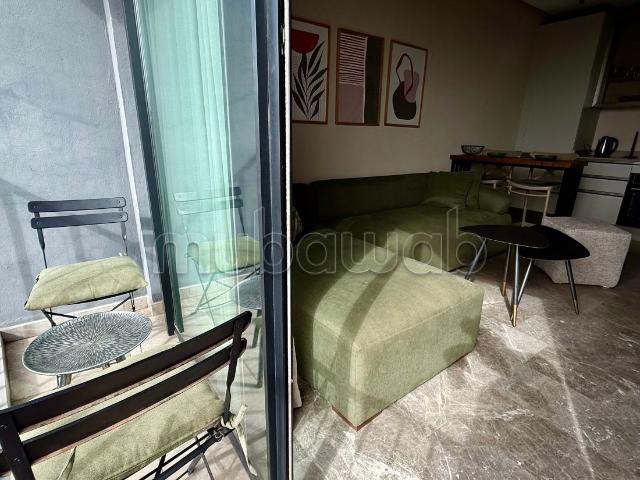 Superbe appartement à louer à Bourgogne Ouest. 1 Pièce. Avec ascenseur et terrasse