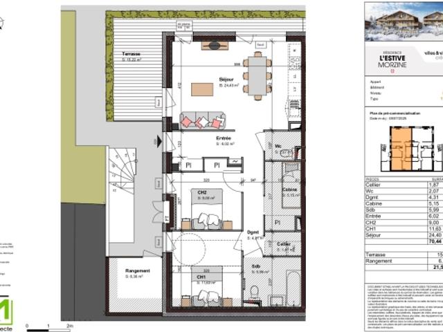 Superbe appartement de type T3 + cabine à Morzine