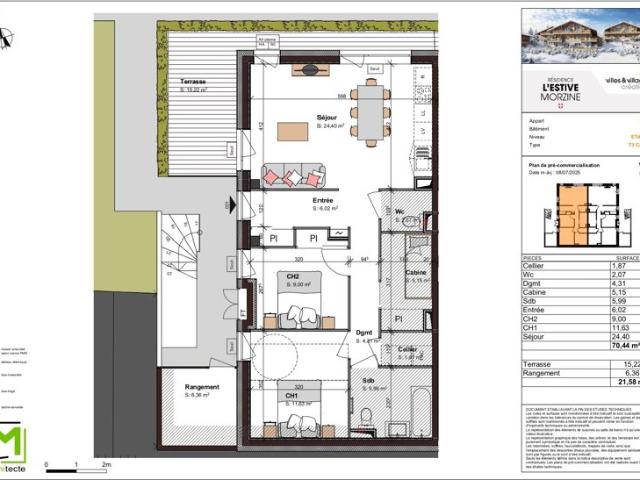 Superbe appartement de type T3 + cabine à Morzine