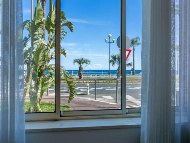 SUPERBE APPARTEMENT EN REZ DE CHAUSSEE SUR LA PROMENADE DES ANGLAIS EN PARFAIT ETAT VUE MER