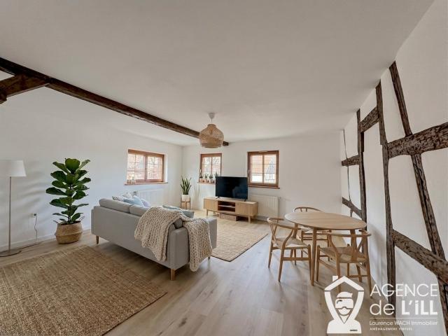 Superbe appartement 3 pièces rénové dans immeuble alsacien