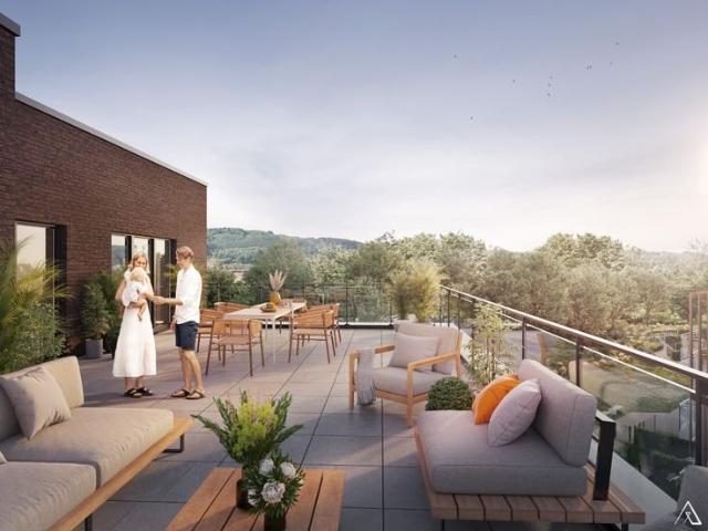 Superbe penthouse de 2 chambres avec terrasse de 30m2