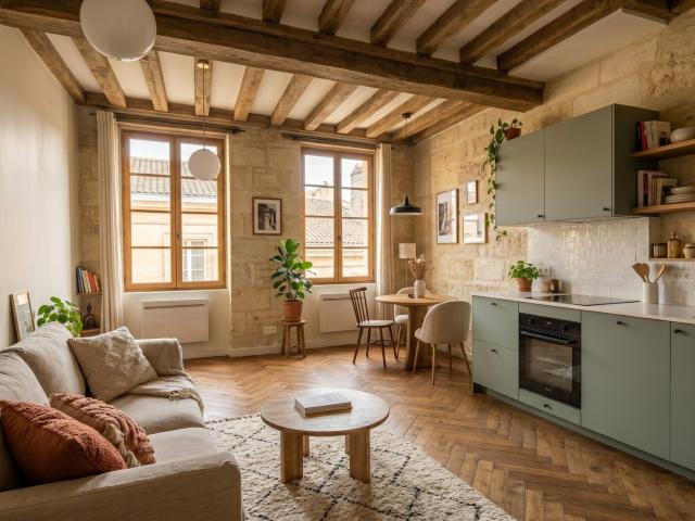 Superbe studio de caractère Bordeaux St Jean Calme absolu