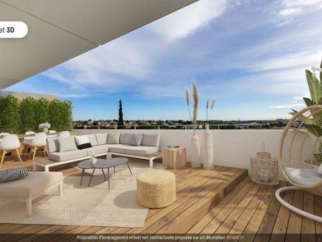Superbe T4 de 90m² avec grande terrasse en etage et au calme sa