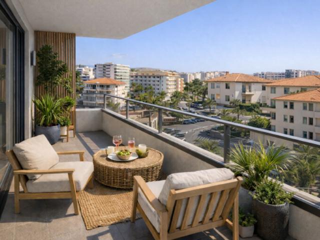 SUPERBE T3 AVEC TERRASSE DERNIER ÉTAGE A DEUX PAS DE LA MER