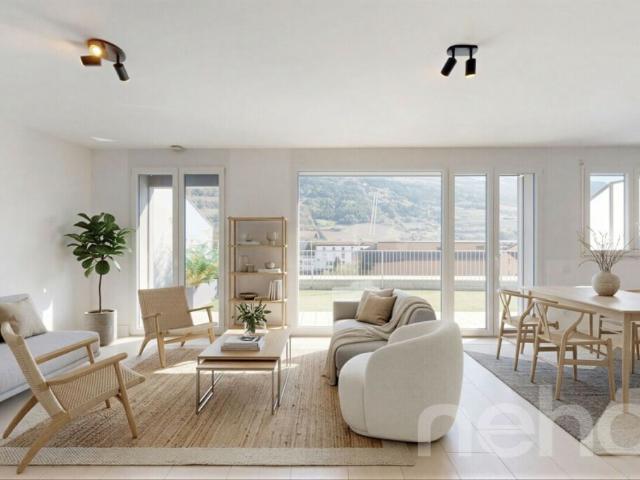 Superbe 3.5 pièces en dernier étage à Sion avec grande terrasse