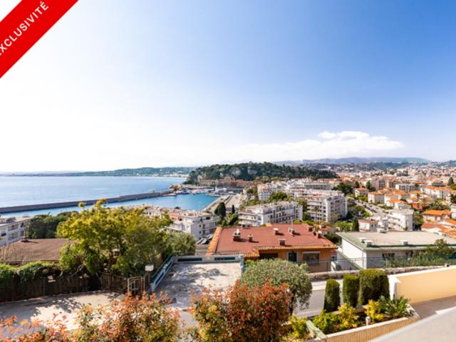 Superbe 3 pièces avec grande terrasse vue mer, jardin, garage. M