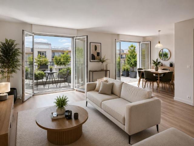 Superbe 3 pièces avec deux magnifiques balcons de 26 m² – Secteur Le Petit Nanterre