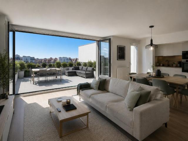 Superbe 3 pièces avec une exceptionnelle terrasse de 29 m² en plein centre ville de Nanterre