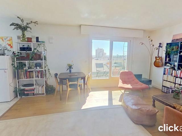 3 pièces lumineux avec 2 terrasses, vue dégagée et parking – Paris 19e