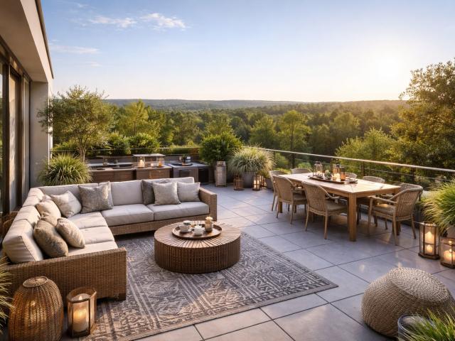 SUPERBE 4 PIECES EN DERNIER ETAGE ! TERRASSE DE 34m² ! 4 pièces, 103 m²