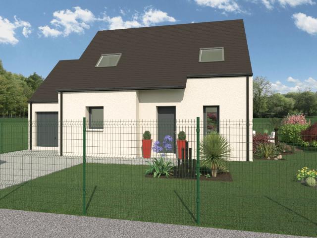 Sur la commune de ST PIERRE DE PLESGUEN, maison moderne sur un terrain de 500M2 borné et viabilisé en centre ville