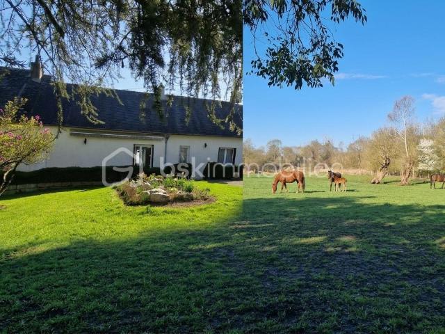 Sur Petit Mars, proche Nort sur Erdre: longère à réhabiliter avec 2.5 hectares