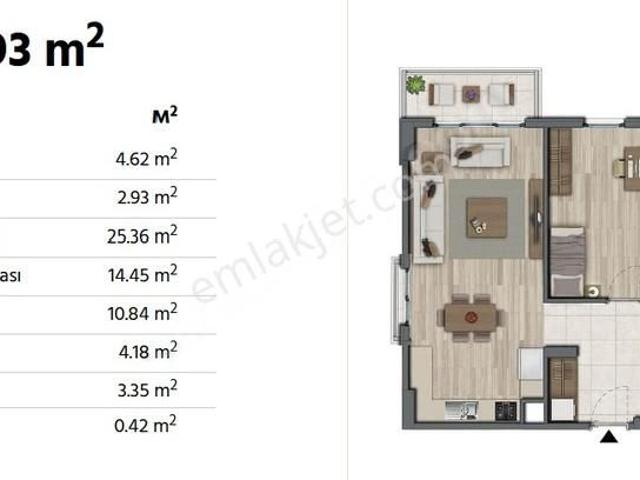 Sur Yapı Havuzlu Turkuaz Sitesinde Satılık 2. Katta 2+1 Daire