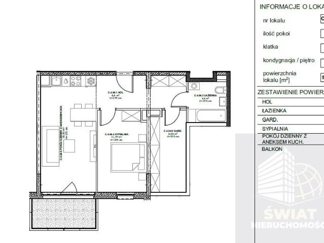 Szczecin, Łasztownia, 52,48 m2